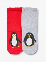 2-pak strømper med pingvin print
