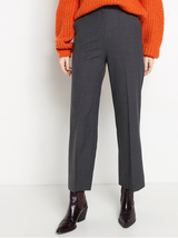 Cropped high waist bukser i uld blend