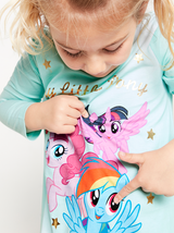 Turkis natkjole med My Little Pony print