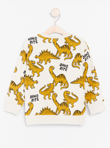 Oversize sweater med gule dinosaurer
