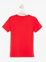Rød kortærmet t-shirt