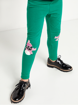 Grønne leggings med pingvin print