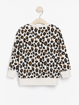 Oversize leopard mønstret trøje