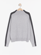 Fine-knit grå sweater