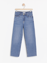 Wide fit high waist cropped jeans