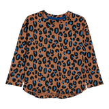 Brun leopard mønstret bluse
