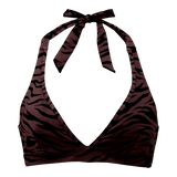 Zebra mønstret trekant bikini top