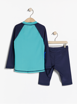 UPV 50+ badetøj med langærmet top og shorts