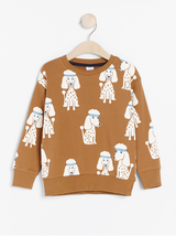 Brun sweater med poodle print