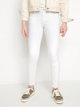 Hvide slim fit cropped jeans